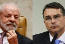 Atlas/Bloomberg: Flávio Bolsonaro tem 47,6% e Lula registra 46,6% Lula e Flávio Bolsonaro estão empatados tecnicamente em um eventual segundo turno. Foto: Wilton Junior/Estadão