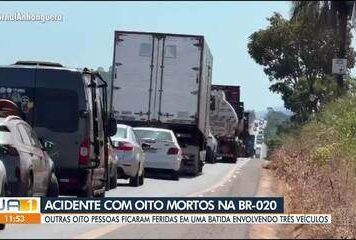Cinco pessoas da mesma família que morreram em acidente em Goiás são enterradas na Bahia